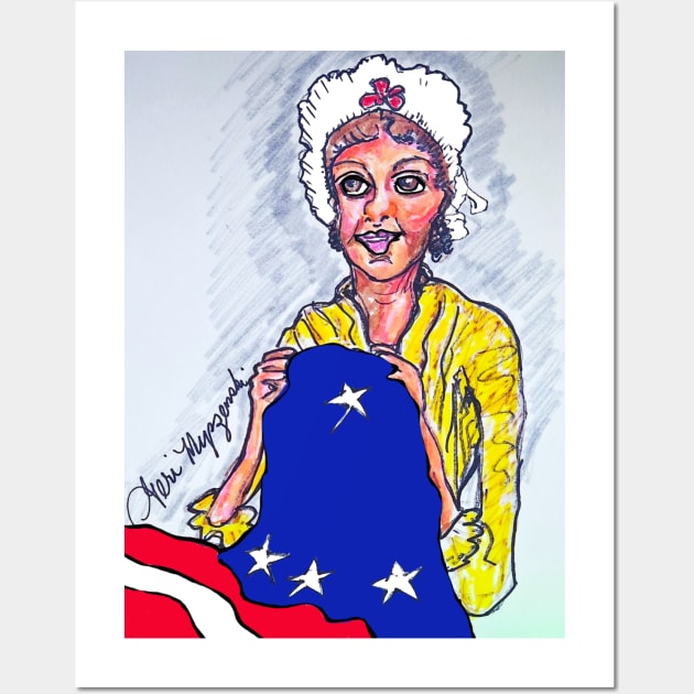 Betsy Ross the first U.S. flag 1776 Wall Art by TheArtQueenOfMichigan 